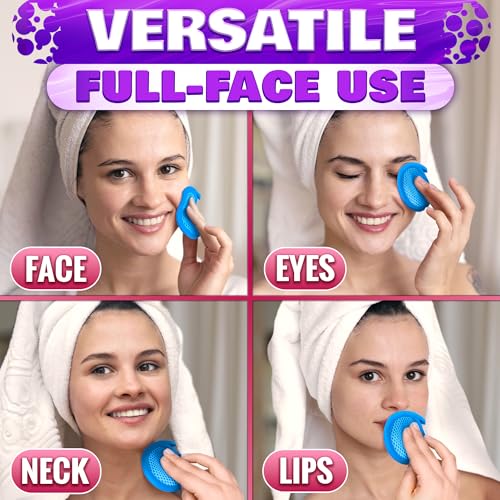 Makeup Remover Cloth Exfoliating Face Scrub - 3Pcs Microfiber Cloth Facial Blackhead Remover Reusable Eye Makeup Remover Pads Face Cleansing Wipes for Women, Men - Exfoliating Washcloth Acne Wipes