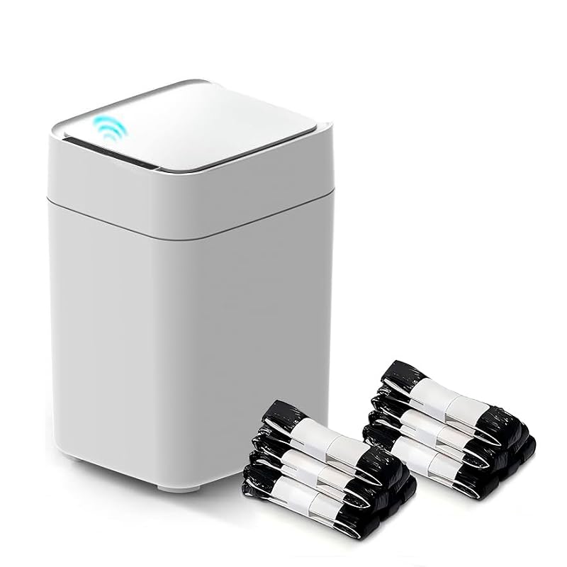 Automatic Touchless Trash Can 4.5 Gallon with Self-Sealing & Bag Refill Rings