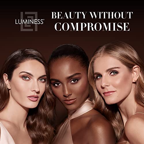Luminess Silk 4-in-1 Airbrush Foundation Makeup Starter Kit - Medium Coverage, 6-piece - Includes 2x Silk Airbrush Foundation, Blush, Glow Highlighter, Moisturizer Primer & Airbrush Cleaning Solution