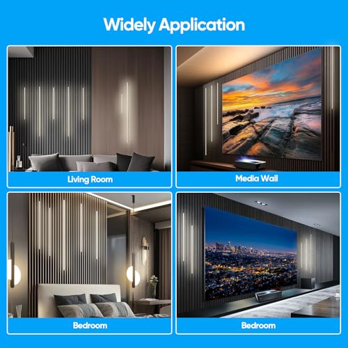 Besseto Black LED Aluminum Channel for Wood Slat Wall Panel - 10 Pack 6.6Ft