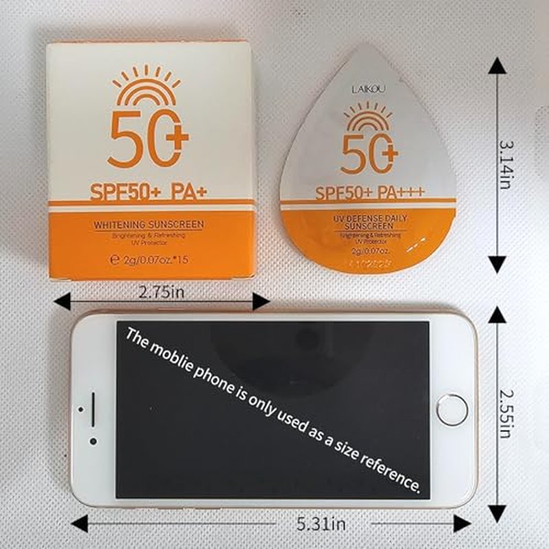 2g*15PCS Travel Size Sunscreen SPF50+ PA+ ? Mini Sunscreen for Face & Body, Waterproof, Non-Greasy, Perfect for Outdoor, Beach, Daily Use, Summer Party & Thank You Gifts