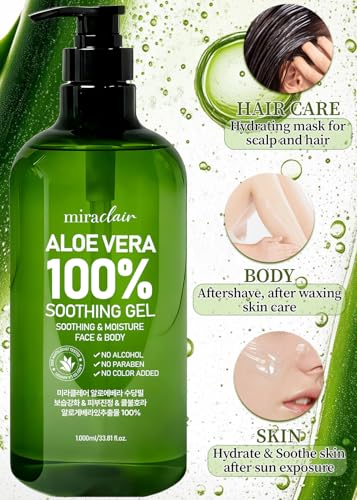 Pure Aloe Vera Gel for Face & Body - Soothing Hydration, 33.81 fl oz