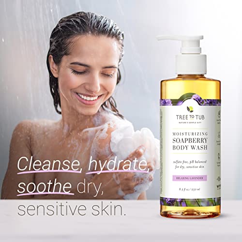Lavender Shea Body Lotion & Gentle Lavender Body Wash for Sensitive Dry Skin
