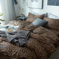Animal Cheetah Print Queen Comforter Set 3 Pieces - Microfiber Bedding with Pillowcases - Leopard Pattern, All Seasons - Variation 1#