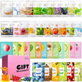 Pink Face Mask Set - 40 Assorted Skincare Sheet Masks for Hydration & Sensitive Skin