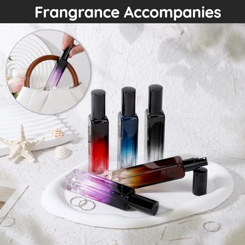Segbeauty Pack of 5 Perfume Atomizer Bottle Refillable, 15ml Glass Atomizer Spray Bottles, 0.5oz Small Perfume Sprayer, Travel Size Empty Cosmetic Contanier Fine Mist Dispenser for Cologne