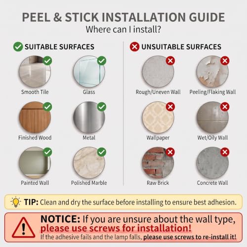 Nekhung Brass Battery Operated Wall Sconce Set of 2 - Peel & Stick, Rechargeable RGB Dimmable Lighting