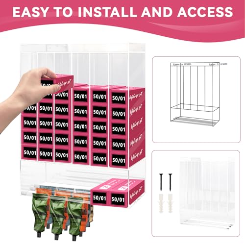 Acrylic Hair Color Organizer Wall Mount UV-Proof Salon Storage Cabinet