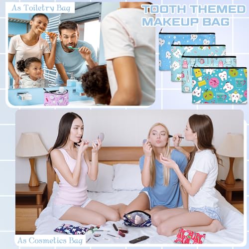 30 Pcs Dental Themed Makeup Bags for Women and Kids - Teeth Gift Set