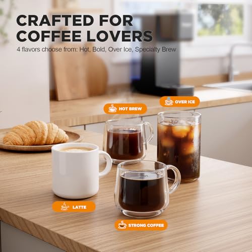 Tastyle Single Serve Coffee Maker with Detachable Milk Frother - Black