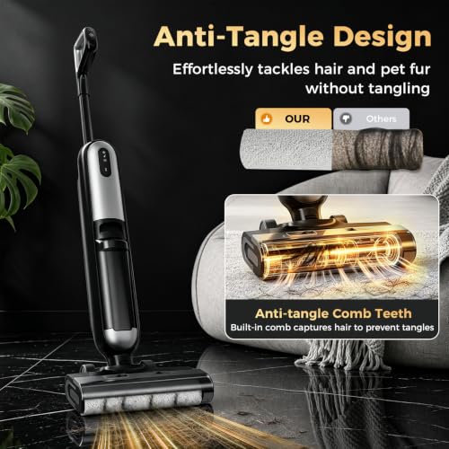 OLIXIS Cordless Wet Dry Vacuum Mop with Self-Cleaning & Dual Water Tanks