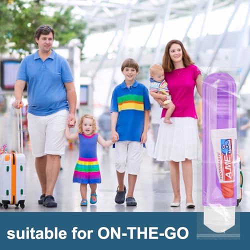 50 Travel Disposable Toothbrush and 3g Toothpaste Set - Foldable & Portable