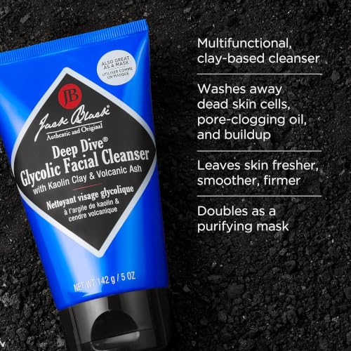 Deep Dive Glycolic Facial Cleanser & Mask - Clay & Volcanic Ash, 10 Fl Oz