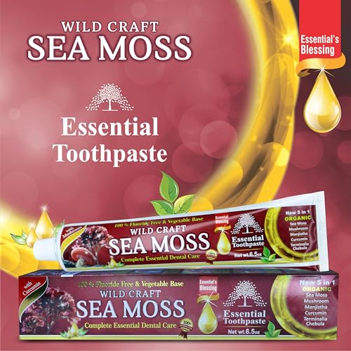 Sea Moss Toothpaste 6.5oz Pack of 6 - Fluoride-Free Organic Dental Care