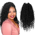 LOCSBYHAND 14 Inch Natural Black Boho Crochet Passion Twist Hair 8 Packs