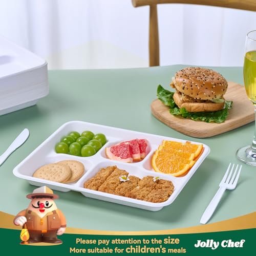 10x8.25 Inch Compostable Heavy Duty Paper Plates 500 Pack - White, 10"x8.25"