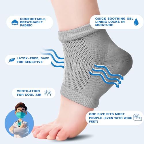 Moisturizing Toeless Heel Socks - Cracked Heel Repair, 6 Colors, 18 Pairs