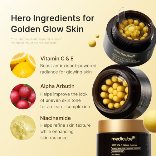 Medicube Glow Boosting Duo with Vitamin C Toner Pads & Capsule Cream