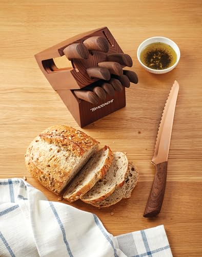 Hampton Forge Raintree Copper 13-Piece Knife Block Set with Wood Handles - Variation of THIS listing