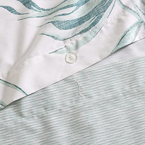 King Duvet Cover Set with Matching Shams - Canyon Palms Green - Breathable Cotton