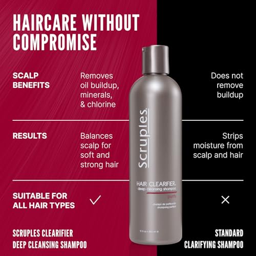 Scruples Hair Clearifier Shampoo 12 oz – Deep Clarifying Detox for All Hair Types (Professional Grade)