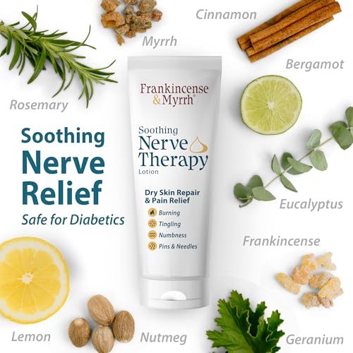 Frankincense & Myrrh Nerve Therapy Lotion 2 Pack for Neuropathy Relief, 3 oz