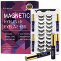 Alcastar Magnetic Eyelashes with Eyeliner Kit, Magnetic Lashes Natural Looking with, Reusable,Long Lasting, Easy Apply,Cruelty-Free (ATZ1004-A1)