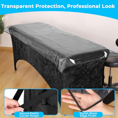 PRASNE Clear Waterproof Lash Bed Cover for Esthetician & Massage Tables - Large 78.7" x 35.4"