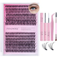 DIY Eyelash Extensions Kit - 280 Pcs Individual 30D & 40D Lashes (9-16mm) with Glue, Bond & Seal, Tweezers - Professional, Natural Look, Easy to Apply at Home