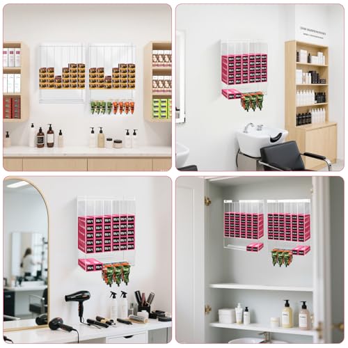 Acrylic Hair Color Organizer Wall Mount UV-Proof Salon Storage Cabinet
