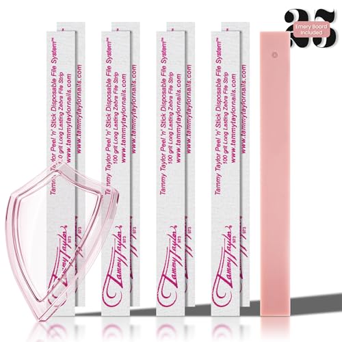 Tammy Taylor 100 Grit Acrylic Nail Files Pack of 25 Pink Emery Boards for Nails