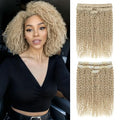 Grey Afro Kinky Curly Clip-In Hair Extensions 10 Inch 50g Real Human Hair - Thick & Seamless