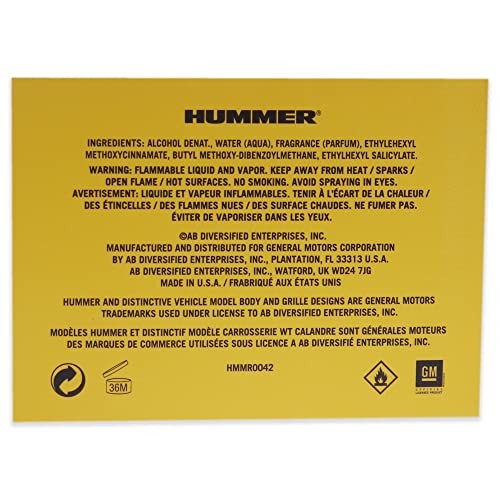 Hummer Eau De Toilette Spray for Men 4.2 Fl Oz - Classic Fragrance
