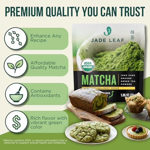 Jade Leaf Matcha Powder Organic Culinary Grade 16oz - Japanese Green Tea