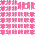 Large Cheer Hair Bows 8 Inch Pink - Jumbo Cheerleader Accessories, 32 Pcs