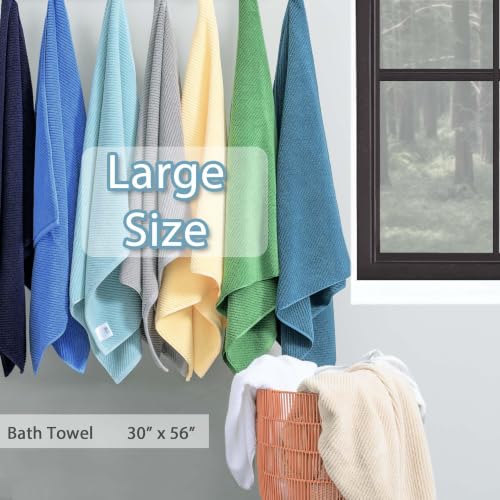 4-Piece White Cotton Bath Towel Set - Hotel Quality, Soft & Absorbent