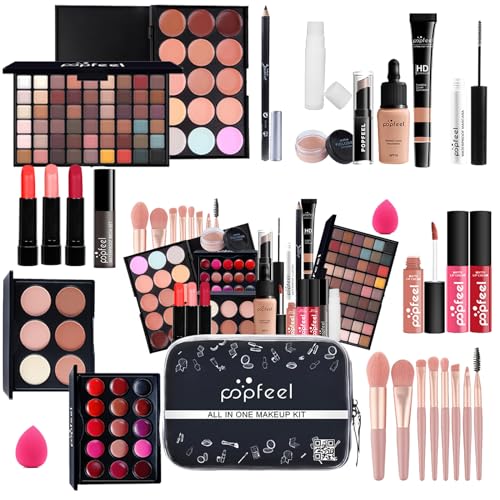 All-in-One Makeup Kit for Women - Eyeshadow, Lipstick, Foundation & More - Variation KIT019