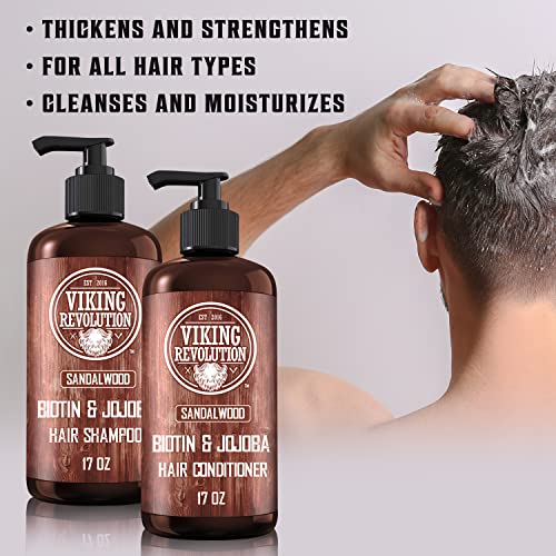 Men's Shampoo & Conditioner Set - Sandalwood, 17 oz, Pack of 2 - Thinning Hair Care