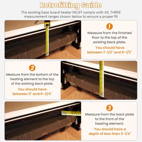 4 FT Baseboard Heater Cover with Endcaps - Left & Right - Variation 2