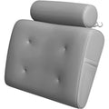 Everlasting Comfort Luxury Bath Pillows for Tub with Head and Neck Support - Non-Slip Bathtub Pillow with Suction Cups, Quick-Drying Mesh & Drying Hook - Jacuzzi & Spa Accessories for Women - Gray