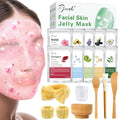 Pjordo Jelly Masks Set 10 Pack with Mixing Bowl - Classic Kit for Hydrating & Nourishing Skin - Variant: 10T