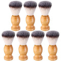 7Pcs Men Shaving Brush Wood Handle, Professional Salon Tools Hand Crafted Shaving Brush Wood Handle Shave Brushes Handmade Nylon Hair Brush for Men