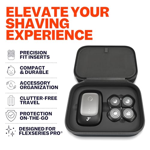Travel Protective Case for Head Shaver & Accessories - Compact, Waterproof & Organized
