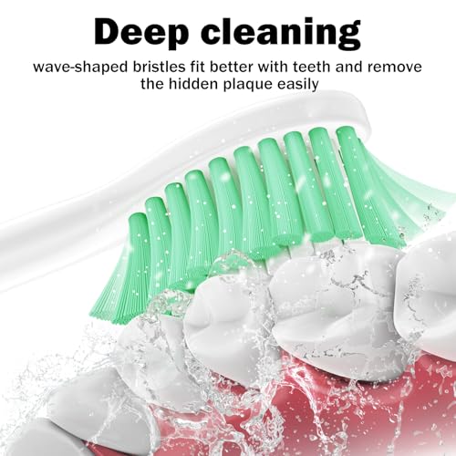 8 Pack Electric Toothbrush Replacement Heads for Sonicare E-Series & More - Blue & Pink, Includes Protective Cover