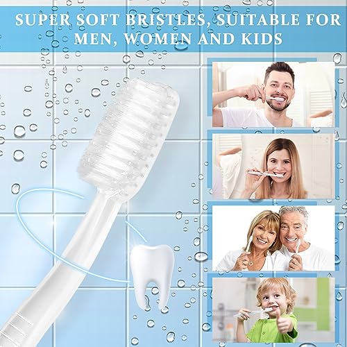 200 Pack Disposable Pre-Pasted Toothbrushes Wrapped - White, Single Use