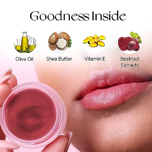 Nourish Mantra Beetroot Blast Lip Balm with SPF | Made with Olive oil, Shea Butter, Vitamin E and Avocado Oil | For Dry, Chapped & Dark Lips | Best for Both Women and Men | 12g (Pack of 3, Beetroot)