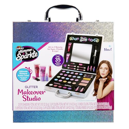 Kids Glitter Makeup Set with 35+ Colors and Accessories