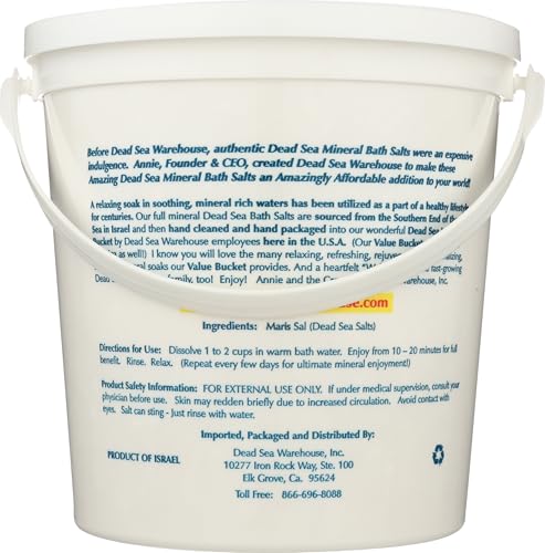 Dead Sea Salts for Soaking - 5lbs Mineral Bath Salt Pack - Muscle Relaxation & Skin Care
