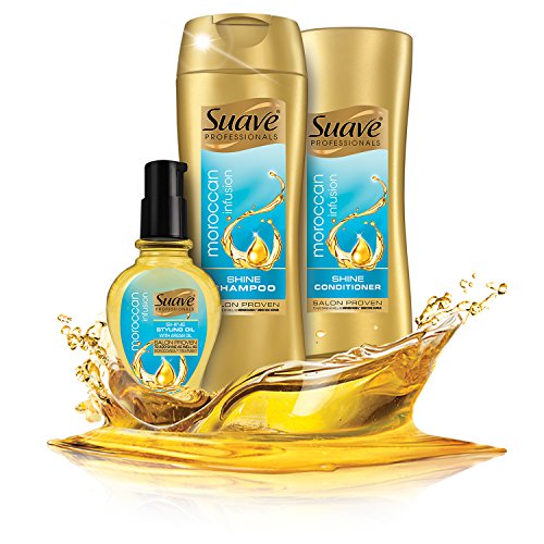 Suave Professionals Shine Shampoo, Moroccan Infusion, Moroccan Argan Oil, 12.6 Fl Oz