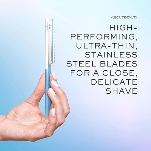 About Face Pro-Premium Facial Razors - 5 Beauty Groomers for Hair Removal, Ideal for Shaving, Exfoliating and Brow Shaping, Japanese Stainless Steel Gently Removes Facial Hair